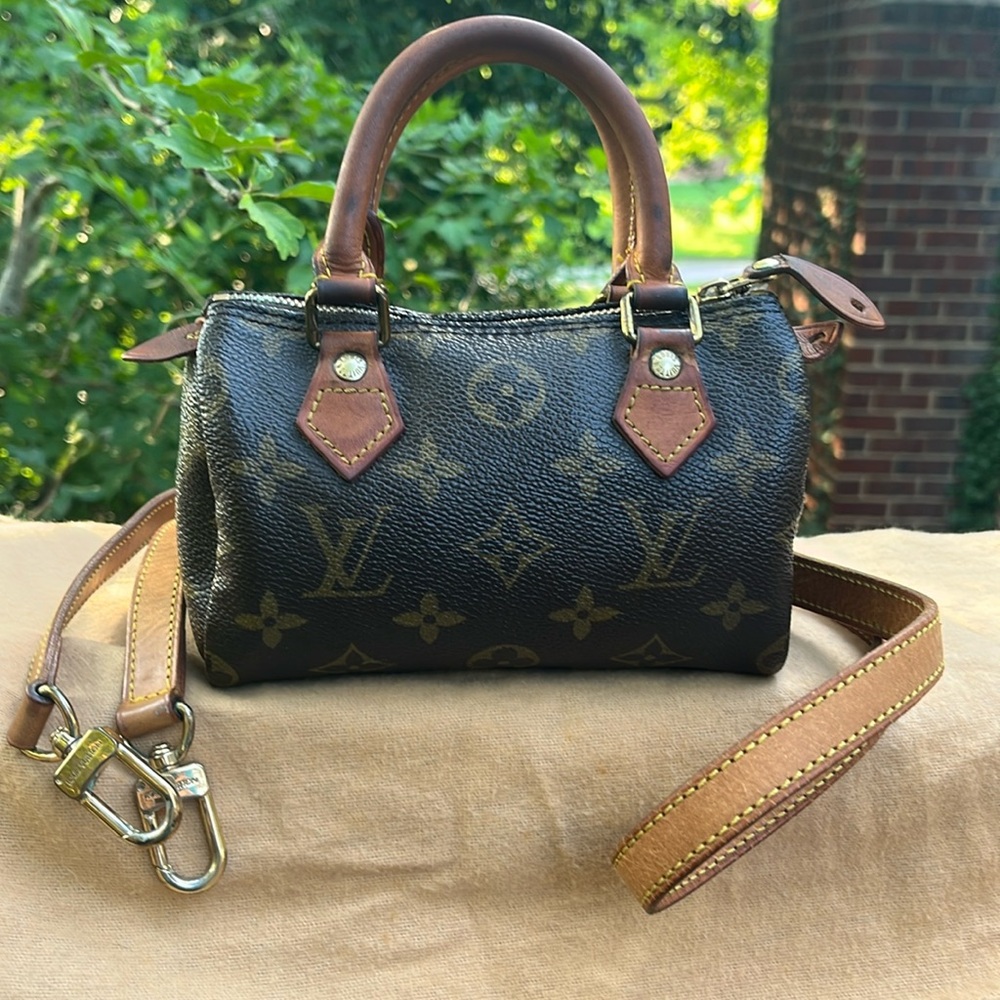 Louis Vuitton mini speedy with Louis Vuitton Crossbody strap